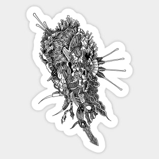 Abstract Creature Doodle Sticker